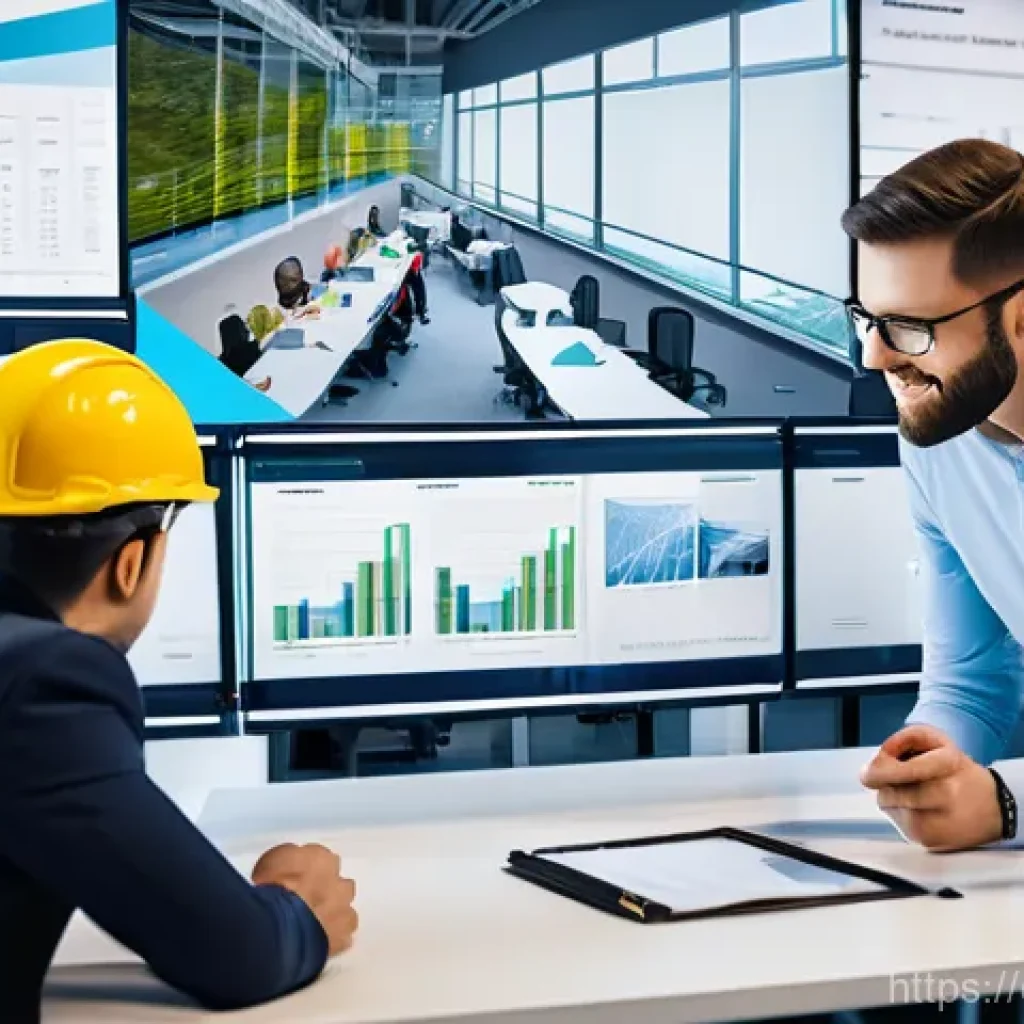 철도기사와 협력업체 관계관리 - **Prompt:** A diverse group of railway engineers and contractors, both men and women, are gathered a...