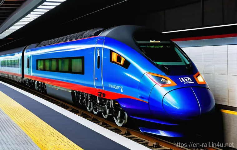 철도 시스템 예측 유지보수 사례 - **Prompt:** A visually stunning, futuristic control center overseeing a sprawling railway network. A...